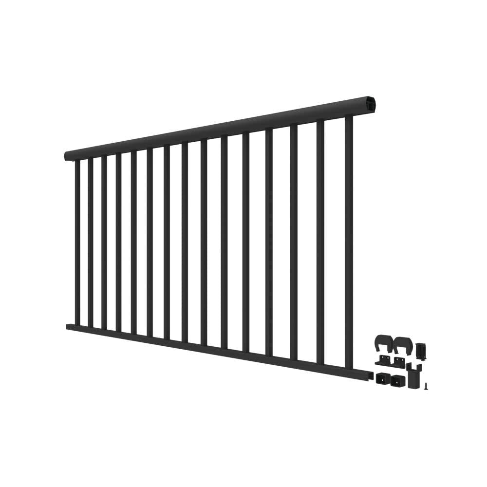 6' x 36" Matte Black Aluminum Rail Kit Q189017