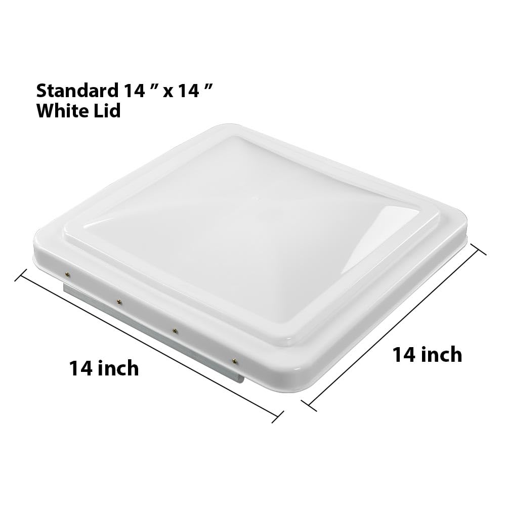 White 14" x 14" RV Roof Vent Cover 2pcs T866