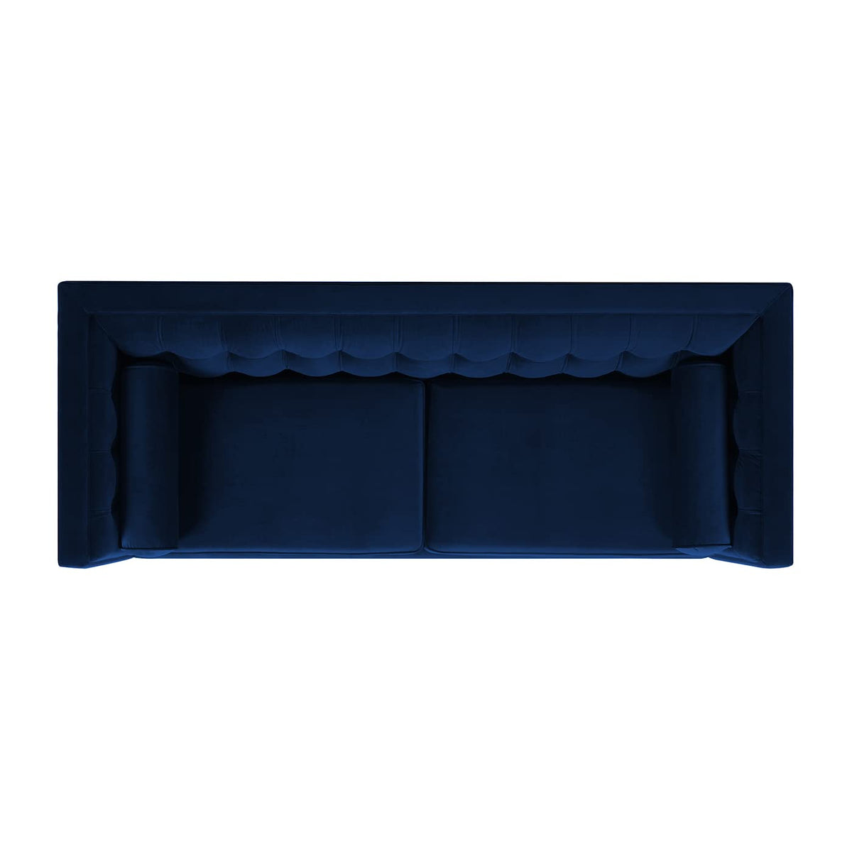 Navy Blue Velvet Tufted Sofa O48342