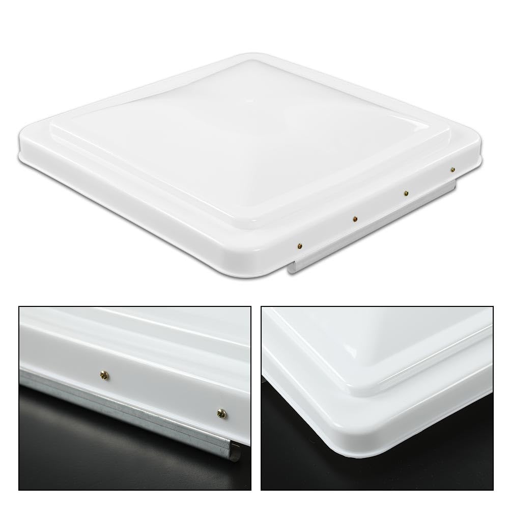White 14" x 14" RV Roof Vent Cover 2pcs T866