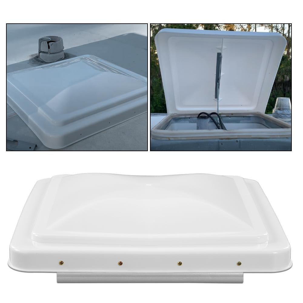 White 14" x 14" RV Roof Vent Cover 2pcs T866