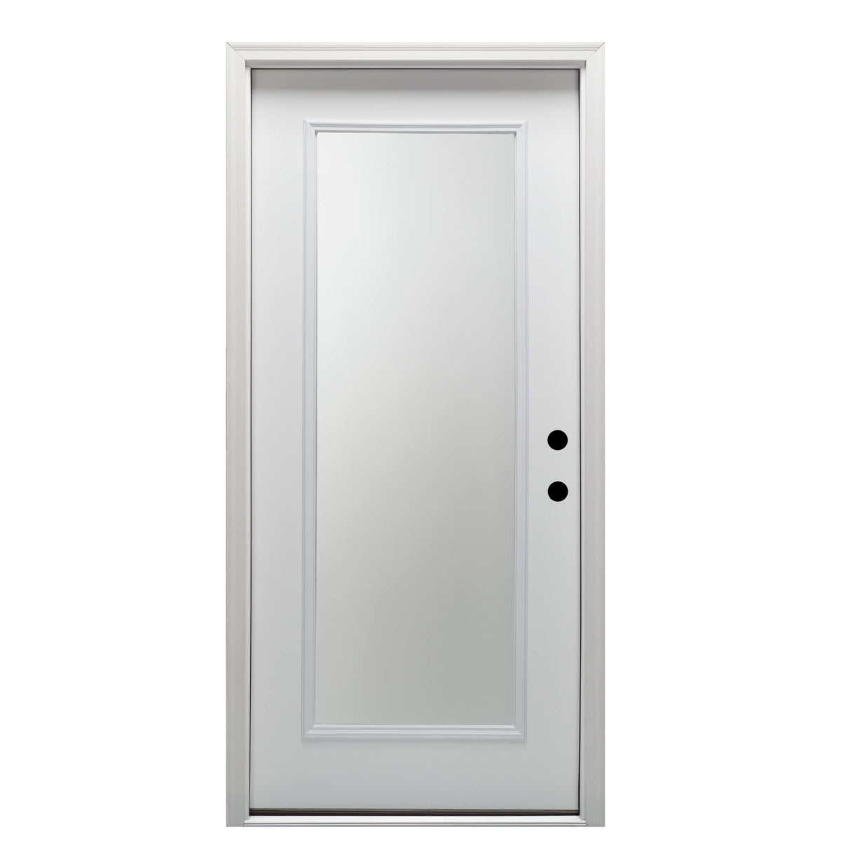 Fiberglass Smooth Primed Left Hand In-Swing Prehung Front Door Full Lite Clear Glass 32" x 80" I8013