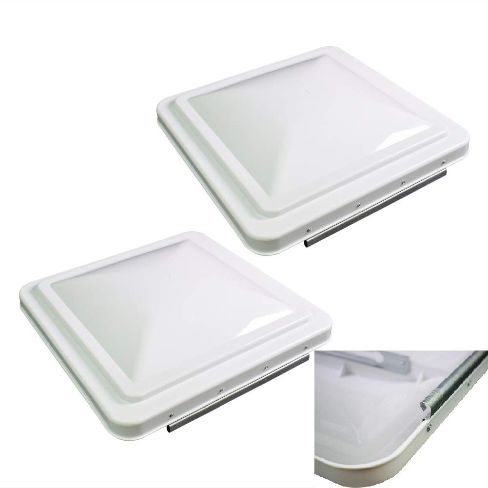 White 14" x 14" RV Roof Vent Lid Replacement 2 Pack E7786