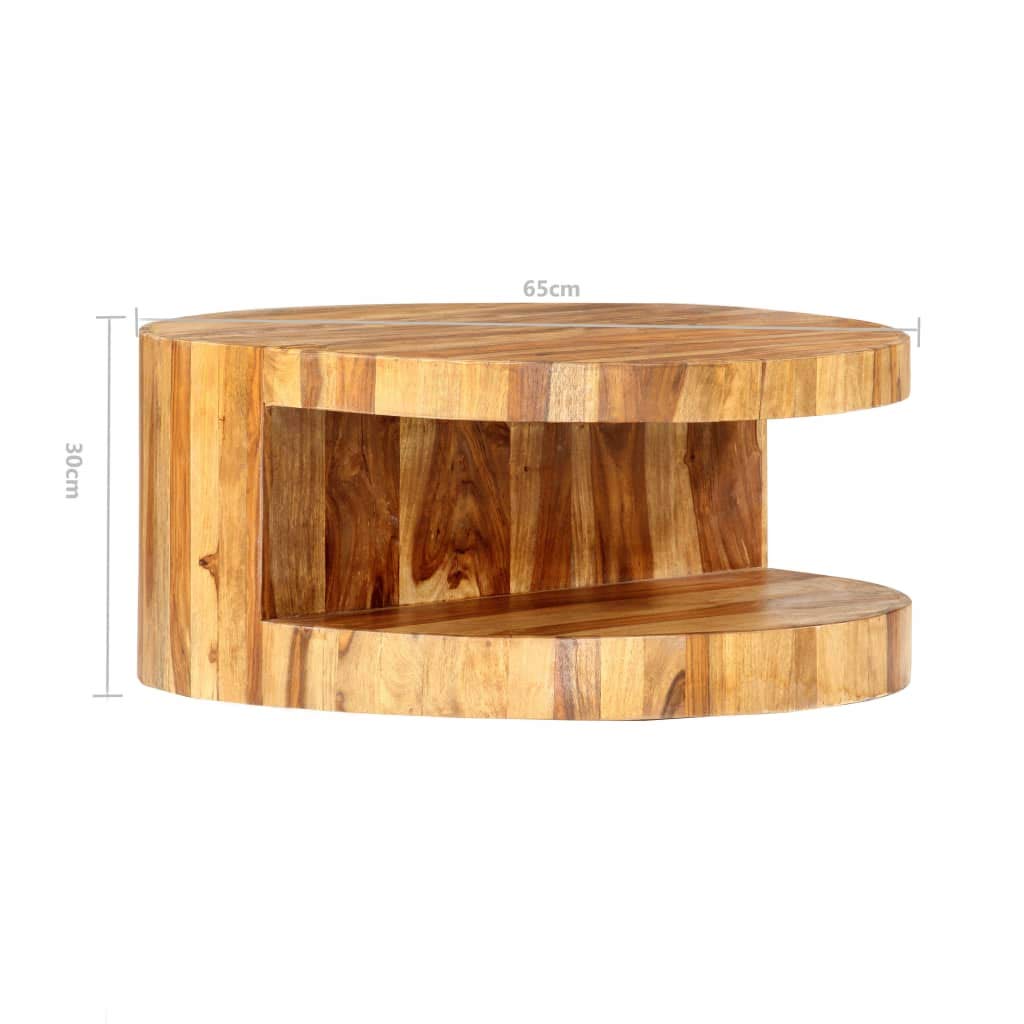 Natural Solid Sheesham Wood Coffee Table V408
