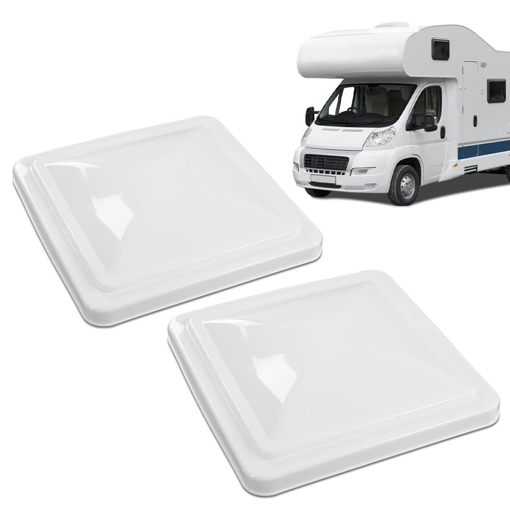 White 14" x 14" RV Roof Vent Cover 2pcs T866