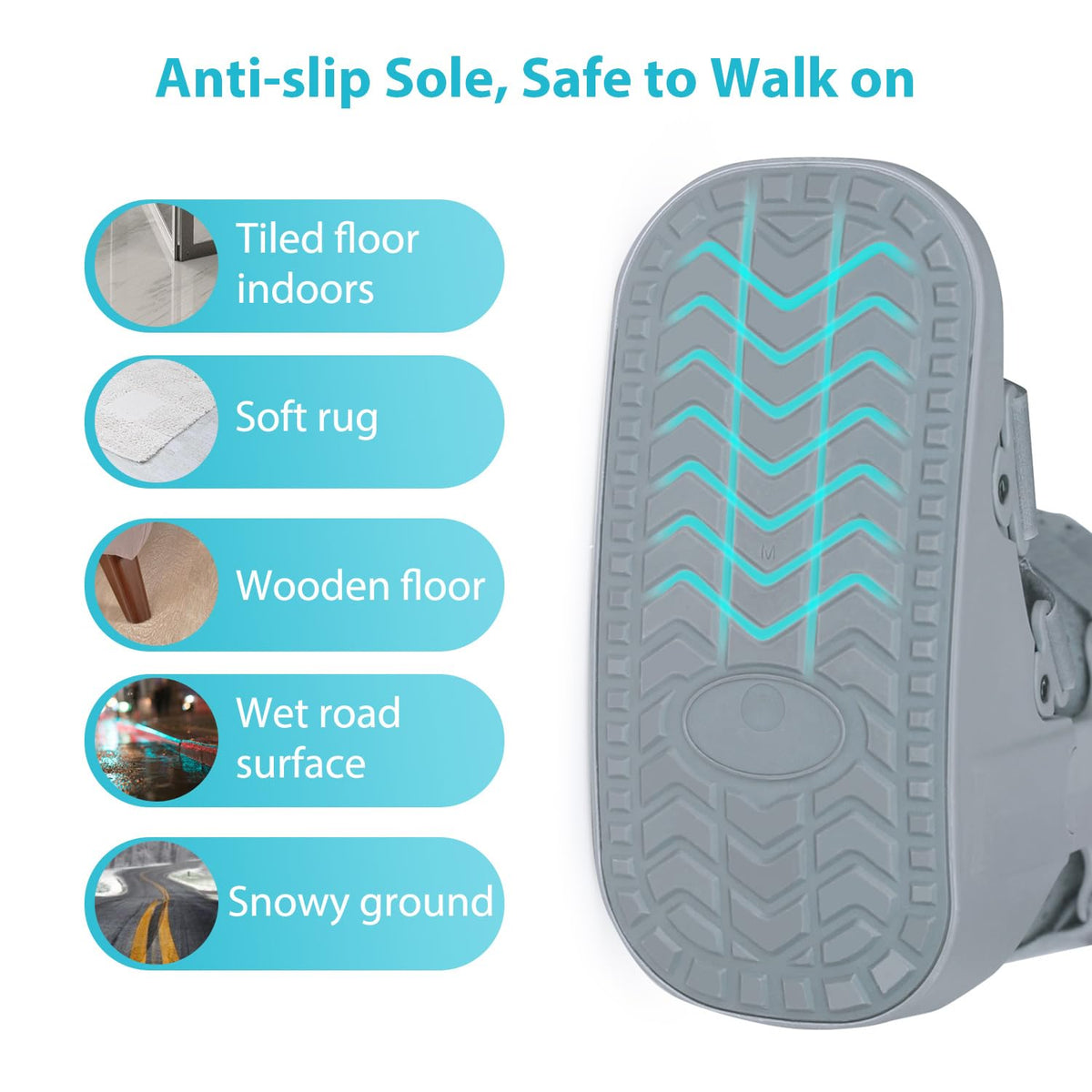 Orthopedic Walking Boot Gray-Large V1875