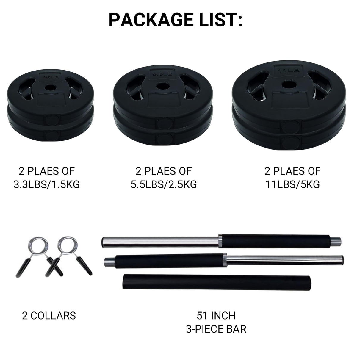 Adjustable Barbell Weight Set U803704