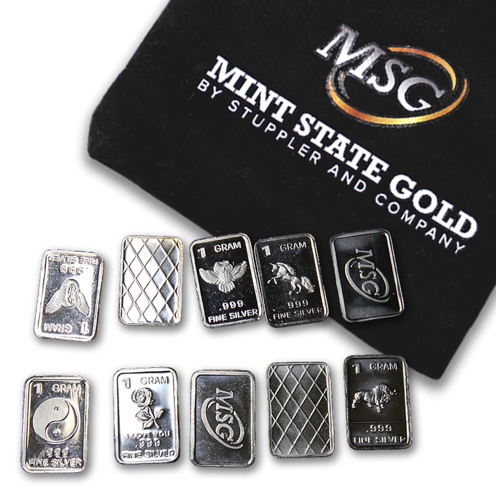 .999 Pure Silver Bars with Jewelry Pouch O8386