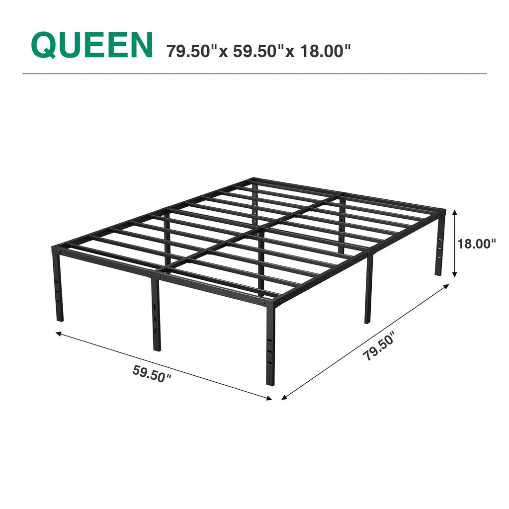 Queen Size Metal Bed Frame with Underbed Storage C4944