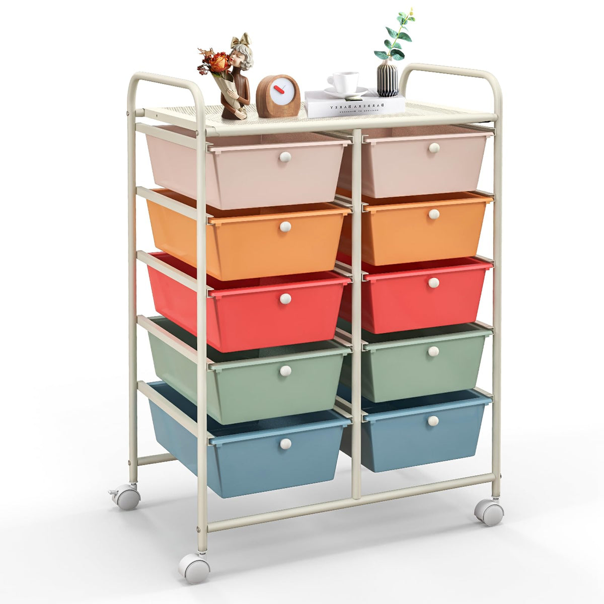 10 Drawers Rolling Storage Cart E65796