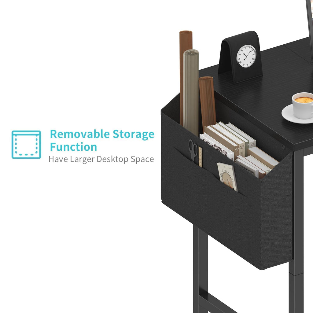 Black 32 Inch Small Desk with Storage Bag P444847