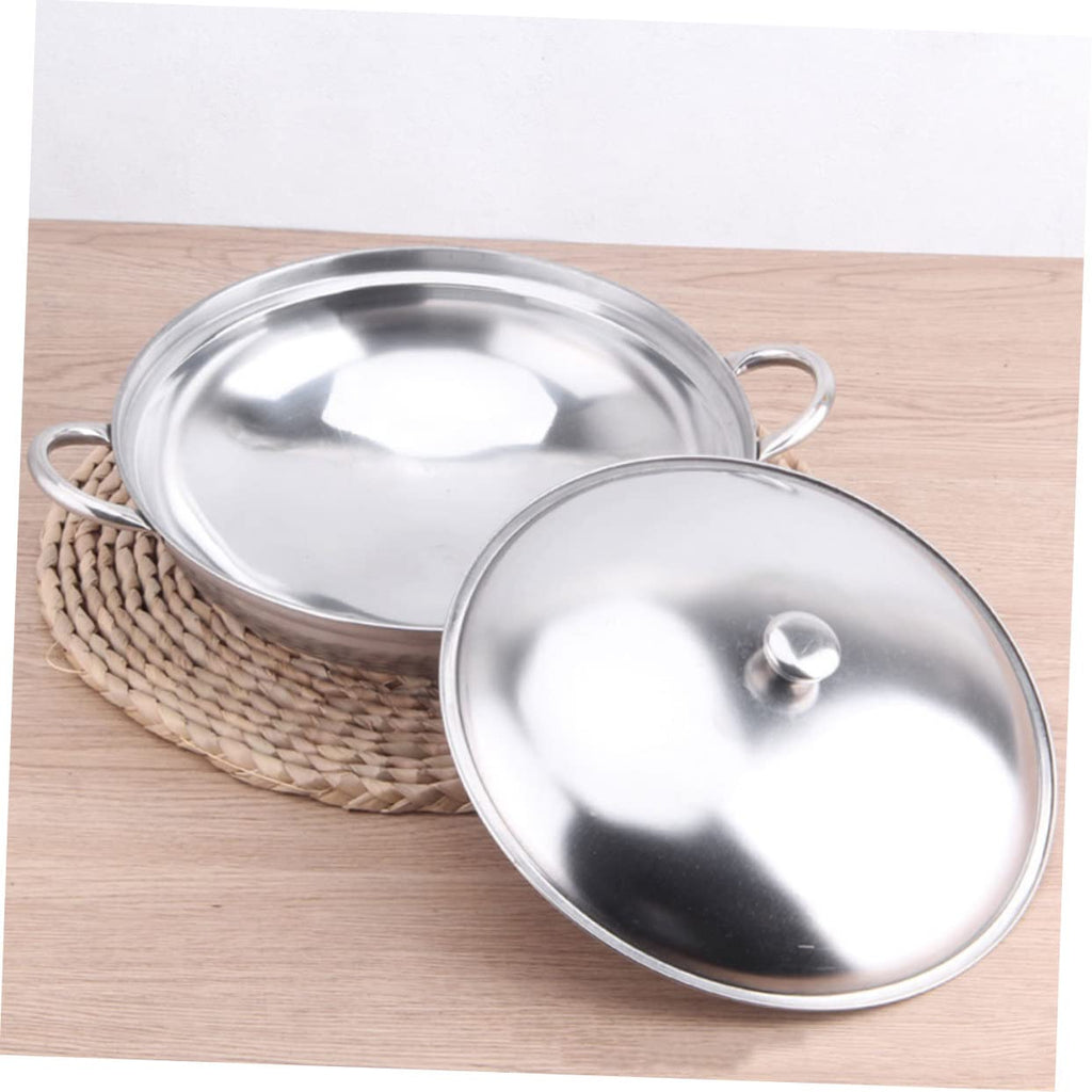 Stainless Steel Double Handle Cooking Pot with Lid E976