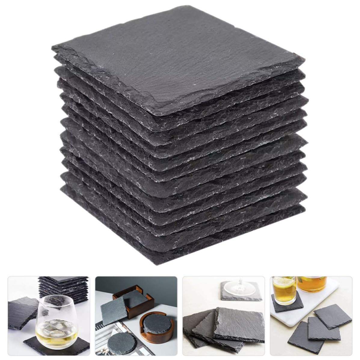 Natural Stone Drink Coasters Set K3279