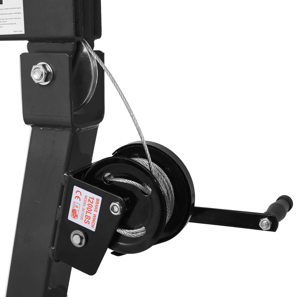 2000 lb Pickup Truck Davit Crane with Hand Winch P909