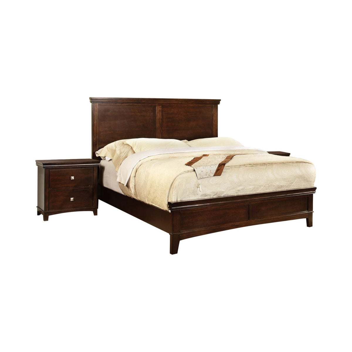 California King Bed with 2 Nightstands Set Y13076