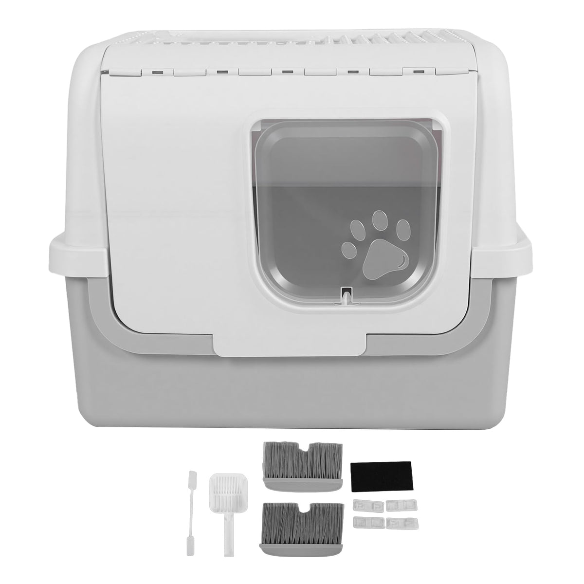 Enclosed Cat Litter Box with Lid Scoop T591140