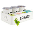 28oz Metal Dog Treat Container Set of 3 White K397