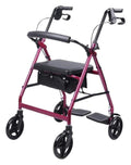 Folding Aluminum Rollator Walker with Seat H944226