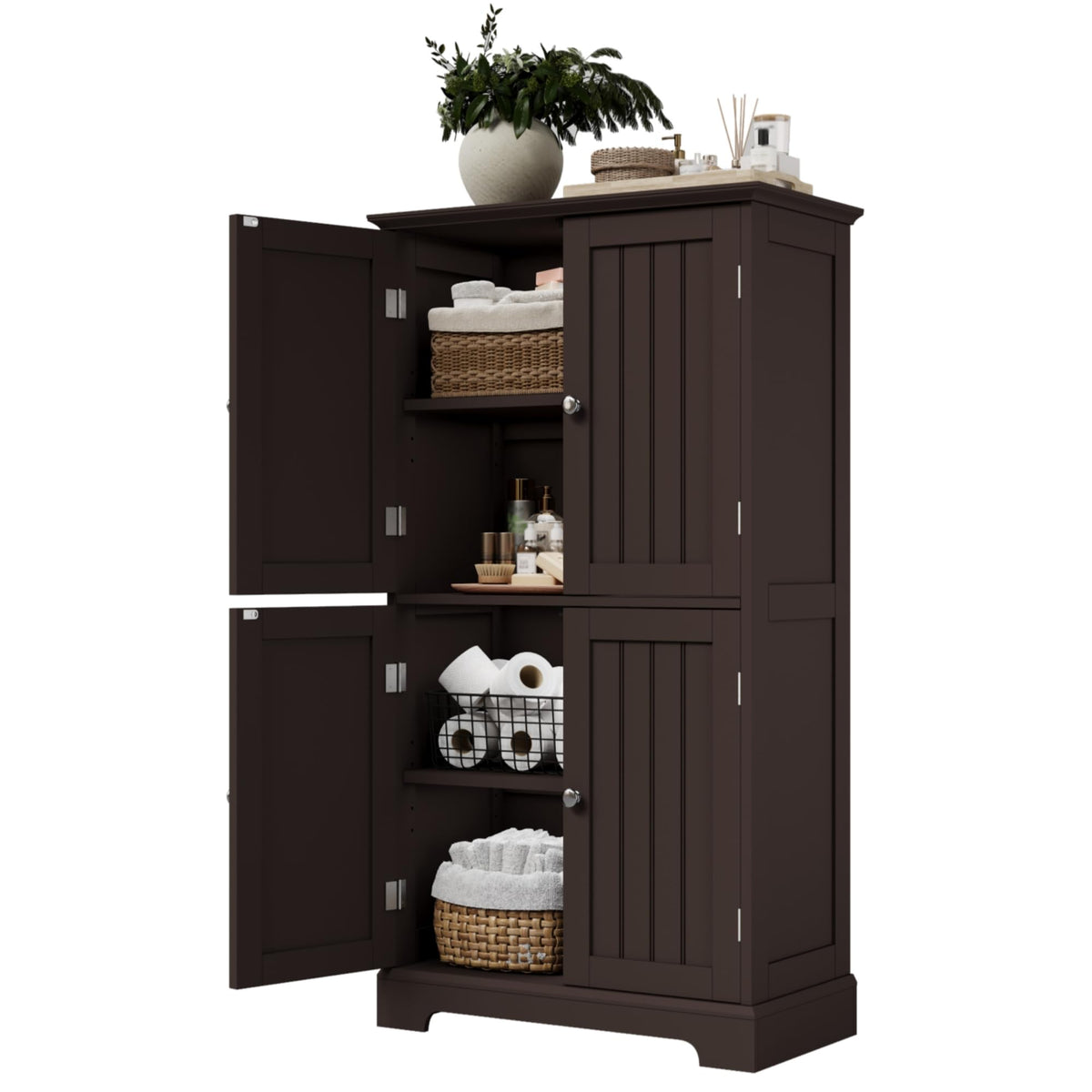 Bathroom Floor Cabinet with Adjustable Shelves S50072