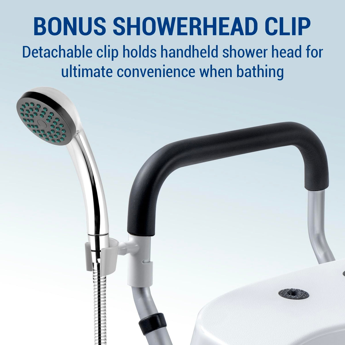 Heavy Duty Shower Chair with Back and Padded Armrests U459431