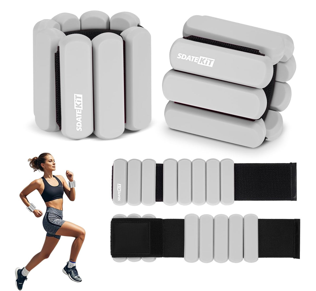 Adjustable Silicone Wrist and Ankle Weights Set of 2 S1472