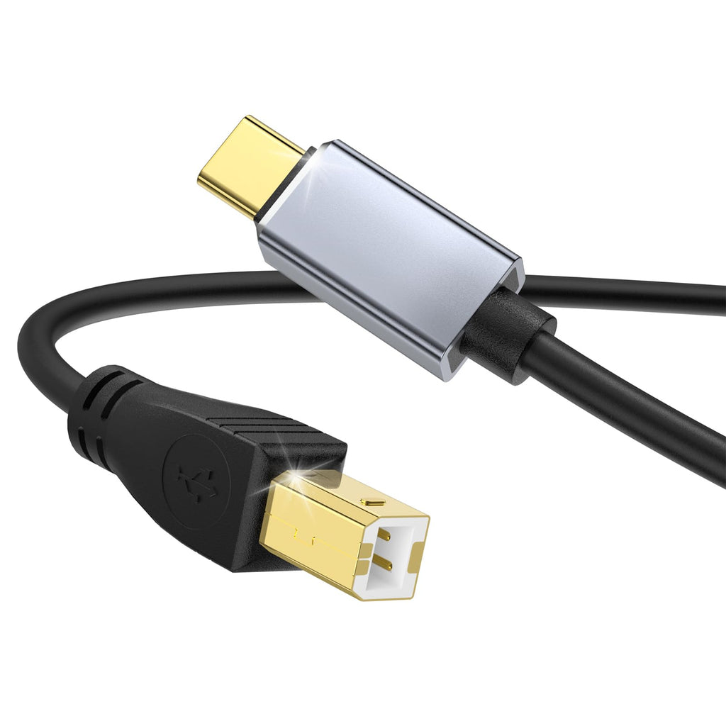 USB C to USB 2.0 MIDI Cable 5FT Black U5716