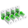 8 Pack 10000mAh Ni-MH D Rechargeable Batteries W389395