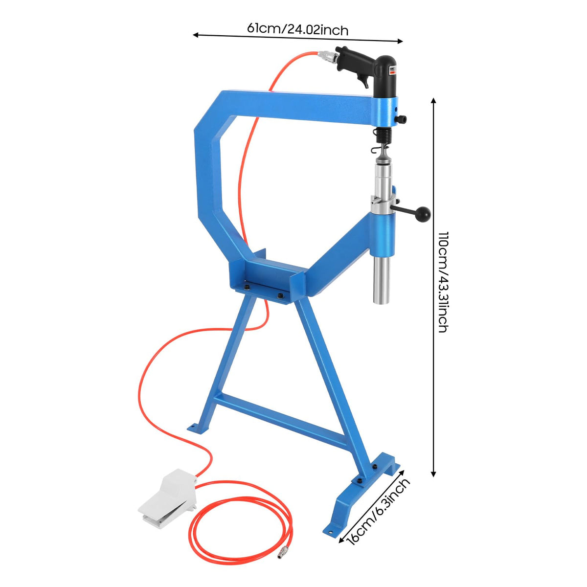 50-100 PSI Pneumatic Planishing Hammer with Foot Pedal Stand I536194