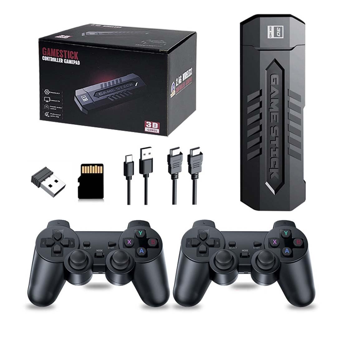 4K Retro Game Console with 2 Wireless Controllers 64GB S885