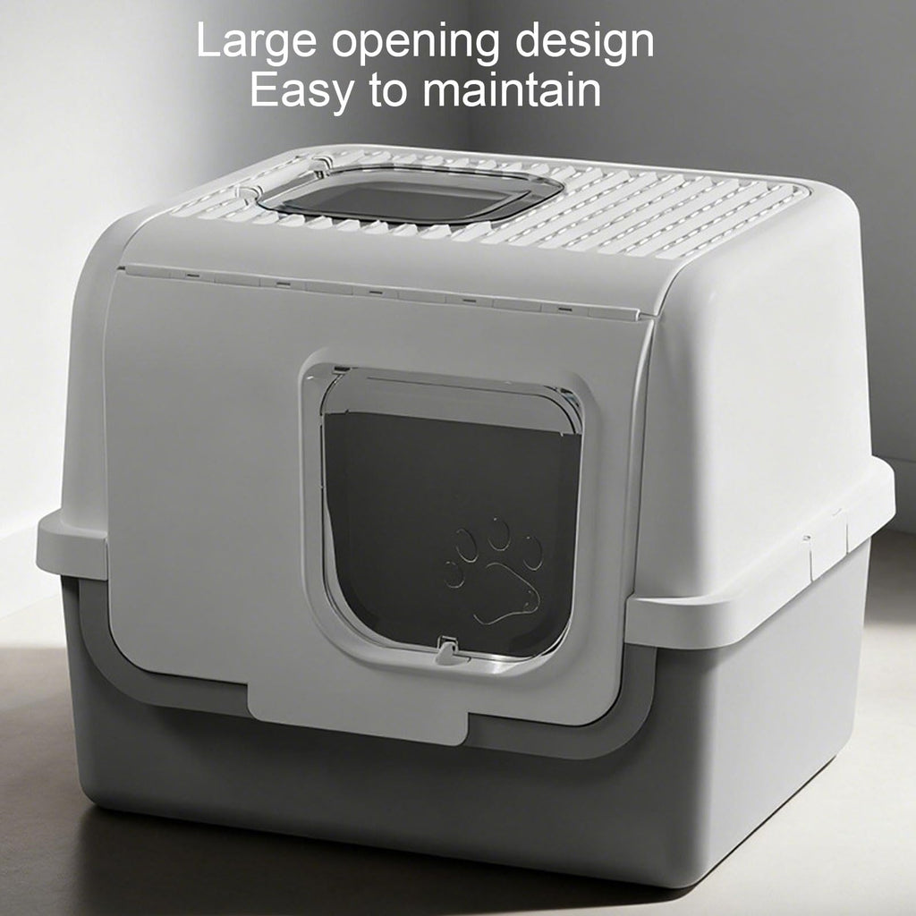 Enclosed Cat Litter Box with Lid Scoop T591140