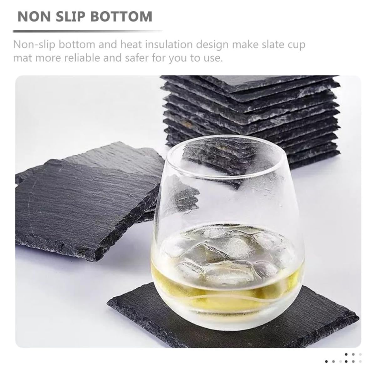 Natural Stone Drink Coasters Set K3279