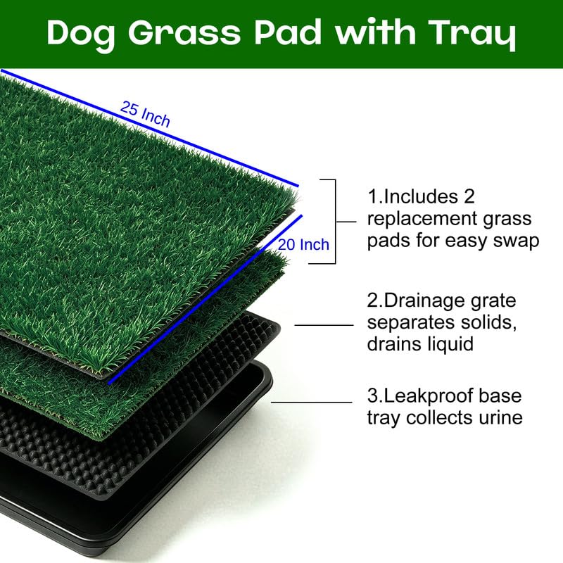 20x25 Inch Dog Grass Pad with Tray G90537