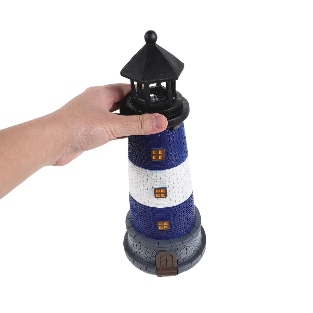 Solar Lighthouse Lamp with LED Lights Q95109