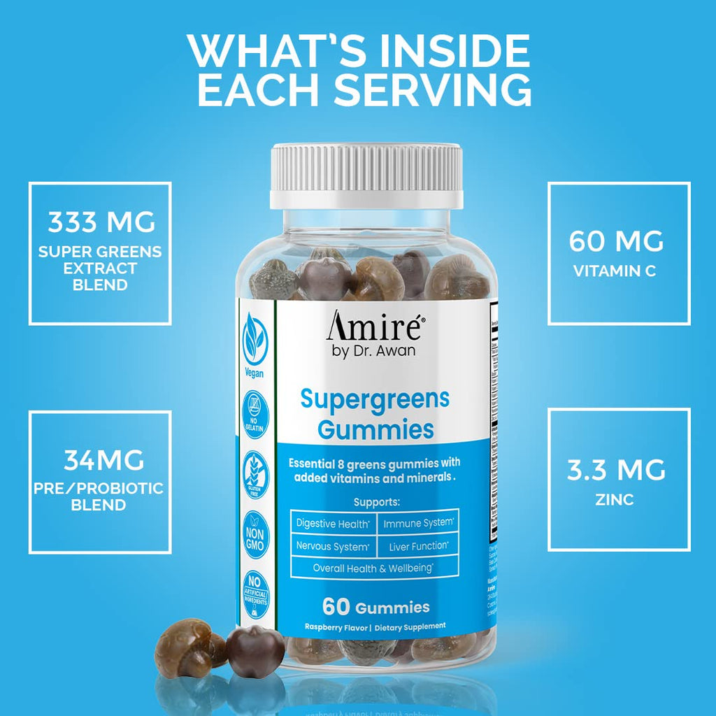 Super Greens Gummies Fruits & Veggies Supplement 240ct G7383