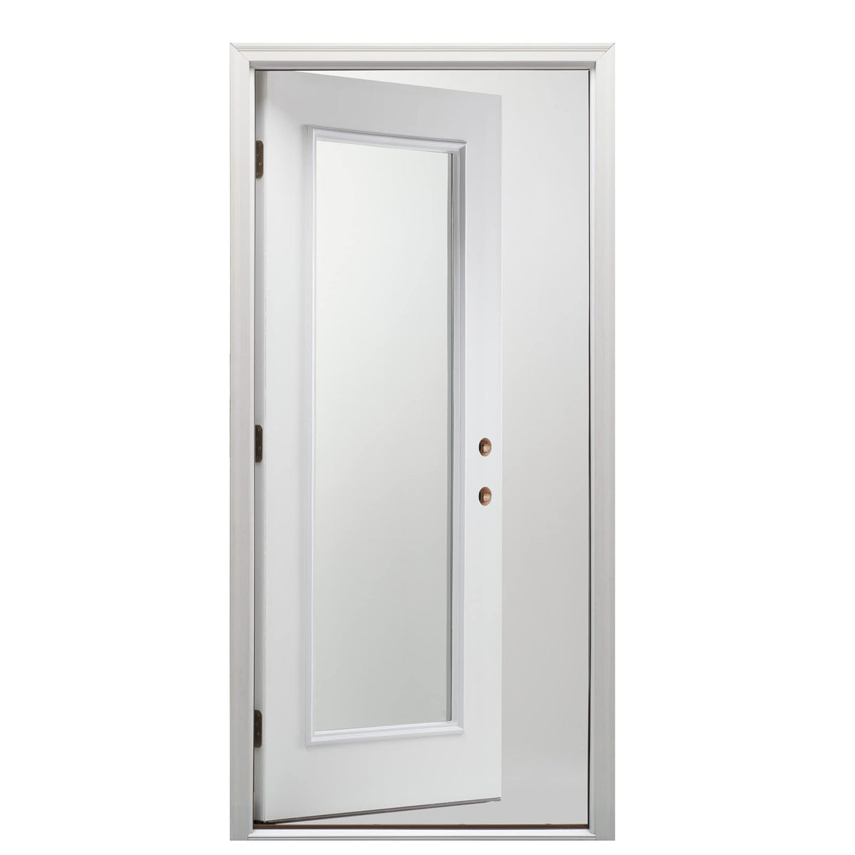 Fiberglass Smooth Primed Left Hand In-Swing Prehung Front Door Full Lite Clear Glass 32" x 80" I8013