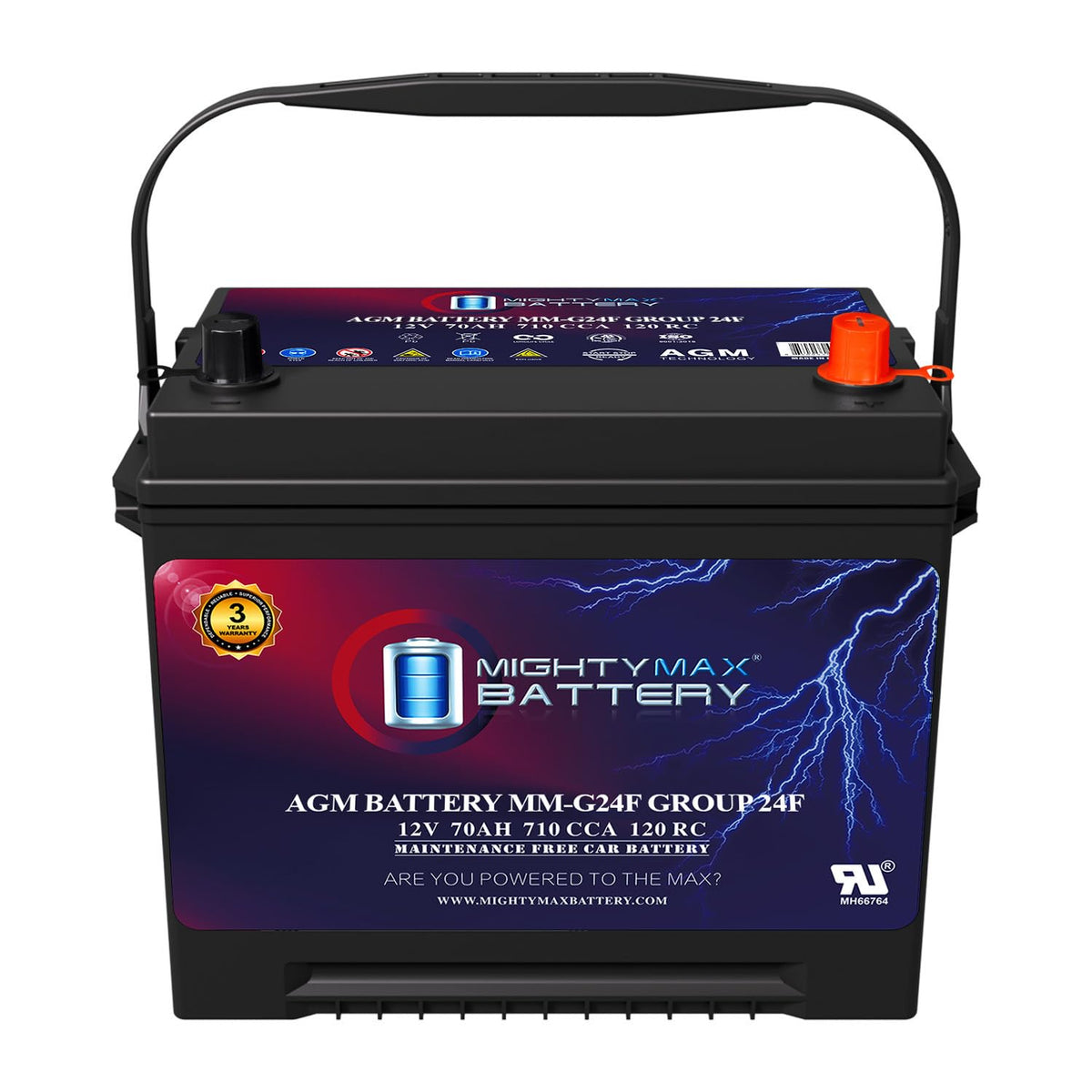 12V 70Ah AGM Replacement Battery T51107