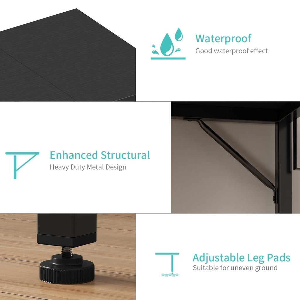 Black 32 Inch Small Desk with Storage Bag P444847