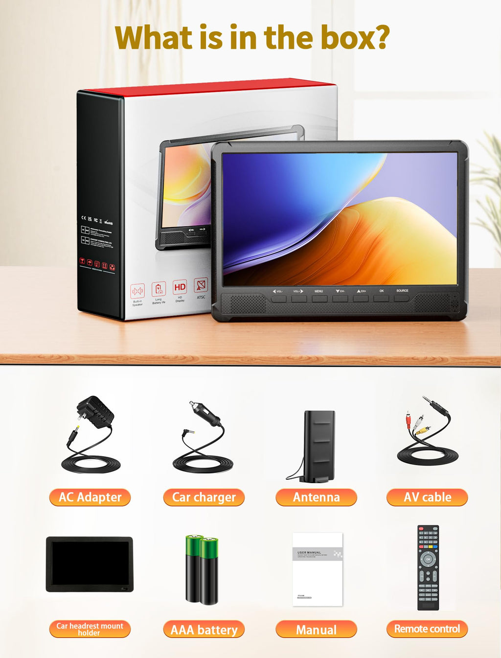 10.7" IPS Flat Screen TV I295