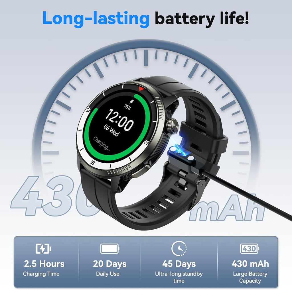 Black GPS Smartwatch with Heart Rate Monitor S213521