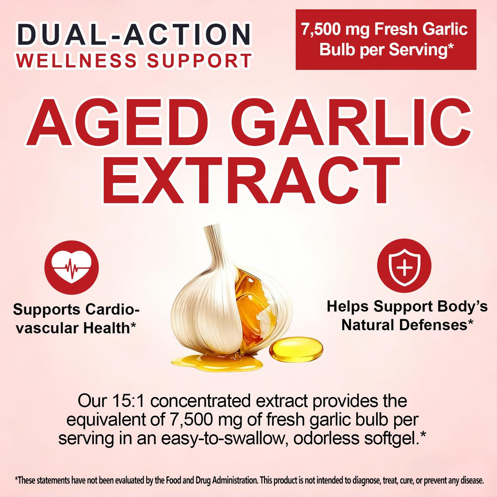 2 Years Aged Garlic Extract Capsules 300 Count Gluten-Free Q246