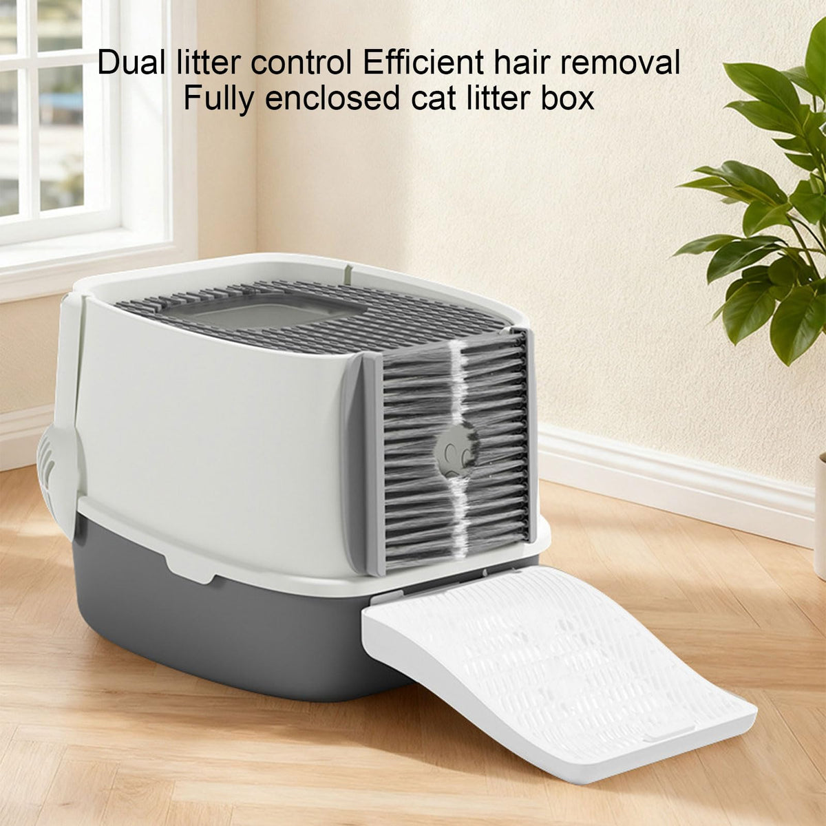 Enclosed Cat Litter Box with Lid Scoop T591140