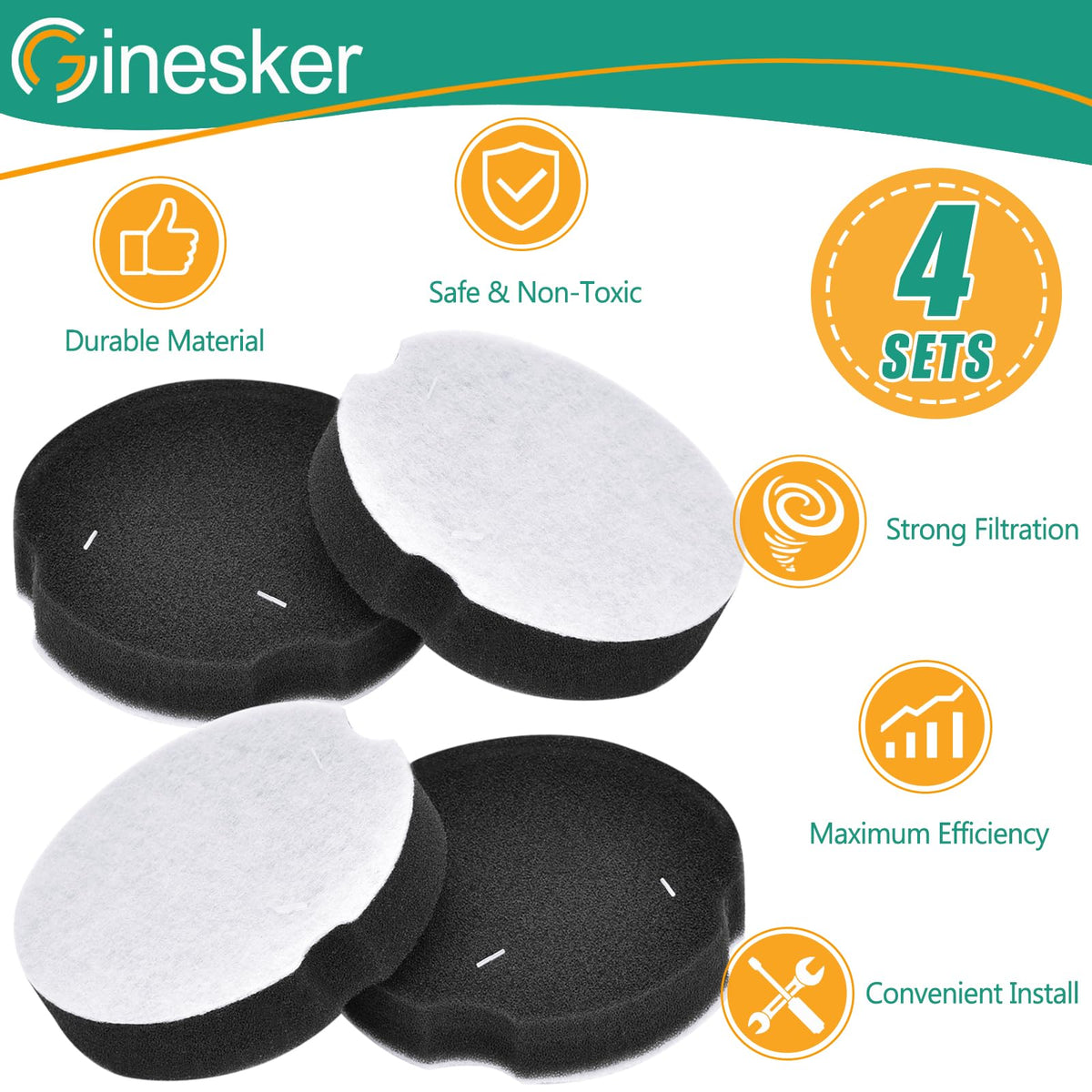 4 Pack Replacement Filters for Upright Vacuum Cleaner D4996