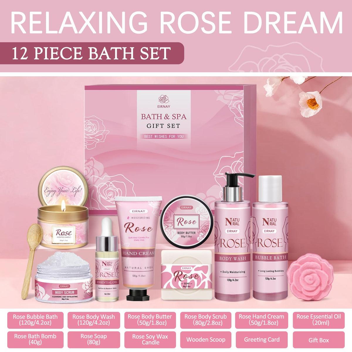 12 PCS Relaxing Spa Basket L354546