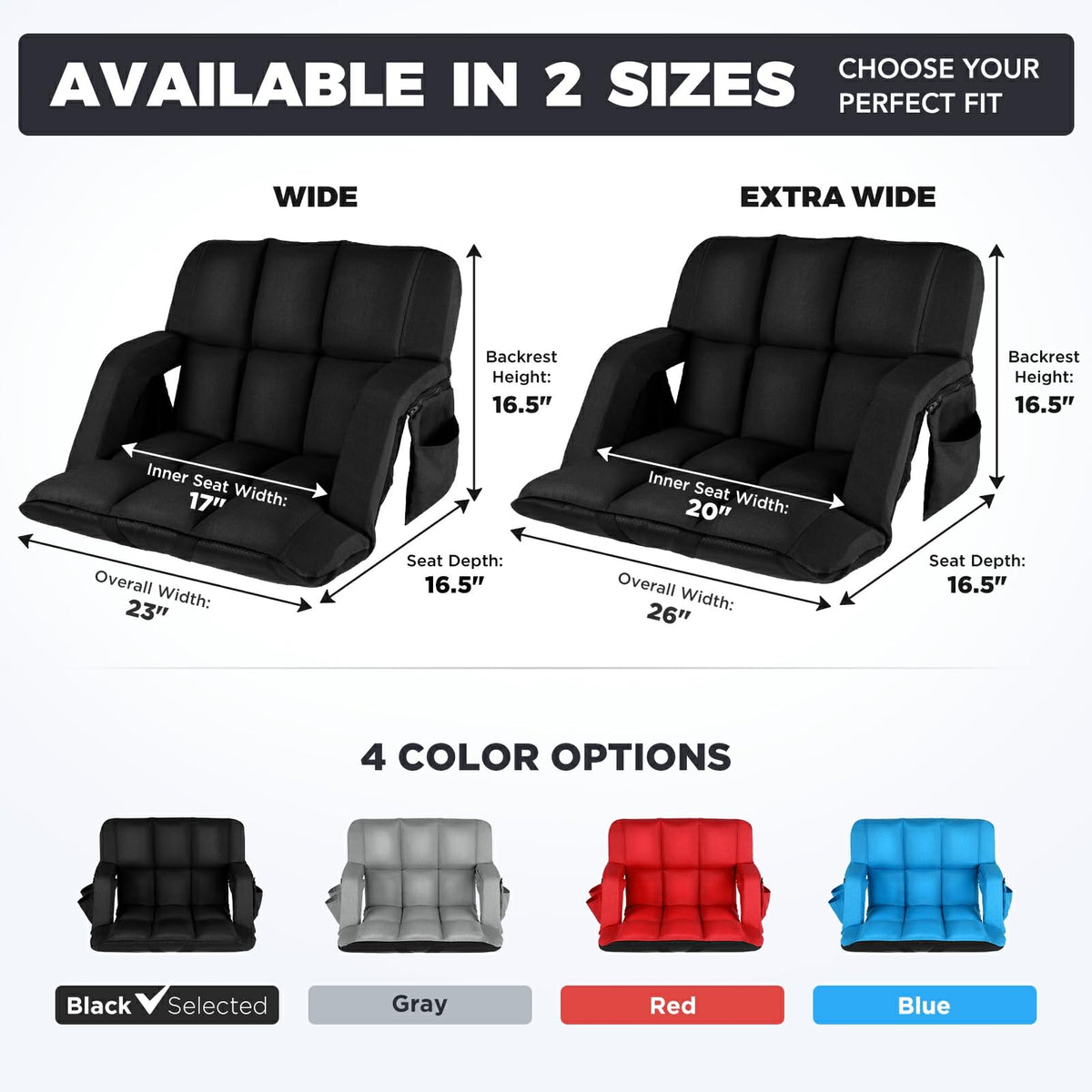 4.7" Padded Bleacher Seats with Back Support N7748