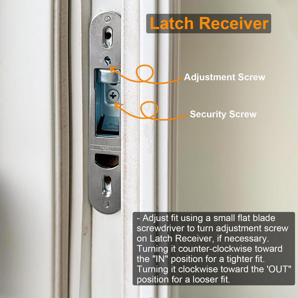 Sliding Patio Door Lock and Receiver Kit L32030
