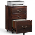 3 Drawer Wood File Cabinet with Lock O383