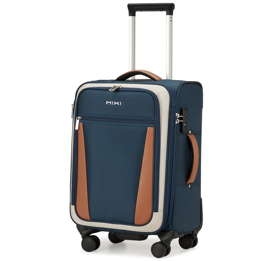 20 Inch Expandable Softside Carry On Luggage with Front Pocket B94420