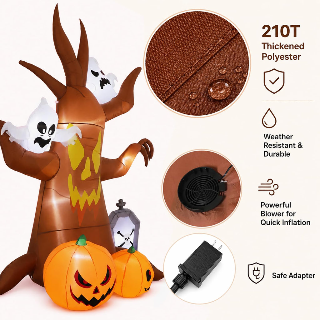 8FT Inflatable Ghost Tree Decoration L301