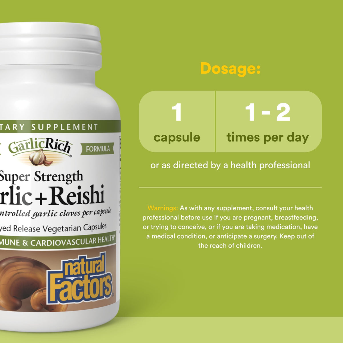 Garlic + Reishi 120 Delayed Release Veg Caps C333353