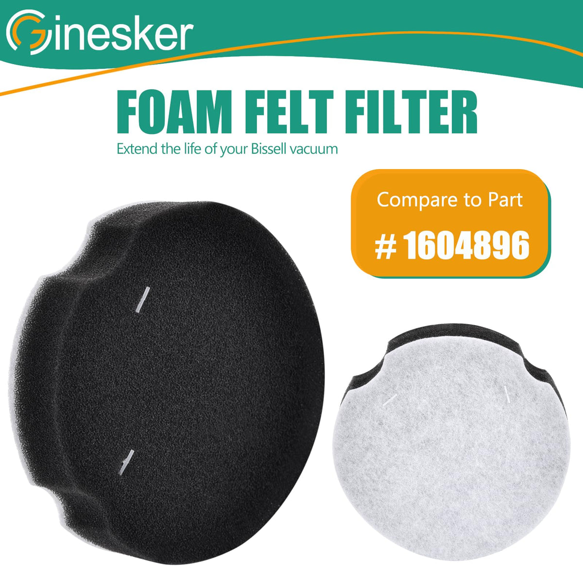 4 Pack Replacement Filters for Upright Vacuum Cleaner D4996